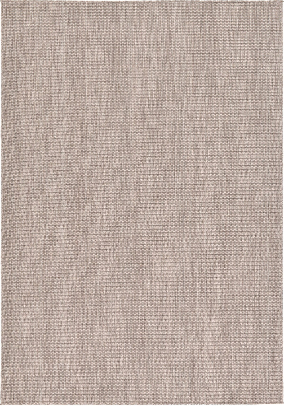 Unique Loom Collection Casual Transitional Solid Heathered Indoor/Outdoor Flatweave Area Rug (6' 1' X 9' Rectangle, Beige/Ivory