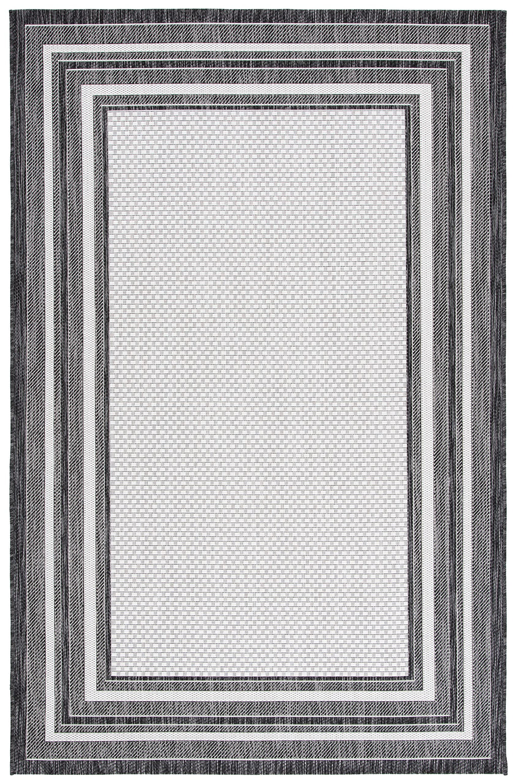 Safavieh Courtyard Collection 8' X 10' Ivory / Black Cy8475 Indoor/ Outdoor Waterproof Easy Cleaning Patio Backyard Mudroom Area