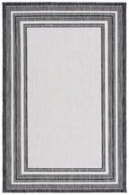 Safavieh Courtyard Collection 9' X 12' Ivory / Black Cy8475 Indoor/ Outdoor Waterproof Easy Cleaning Patio Backyard Mudroom Area
