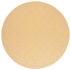 Safavieh Courtyard Collection Area Rug - 6'7' Round, Gold & Beige, Non-Shedding & Easy Care, Indoor/Outdoor & Washable-Ideal For Patio, Backyard, Mudroom (Cy6918-30621)