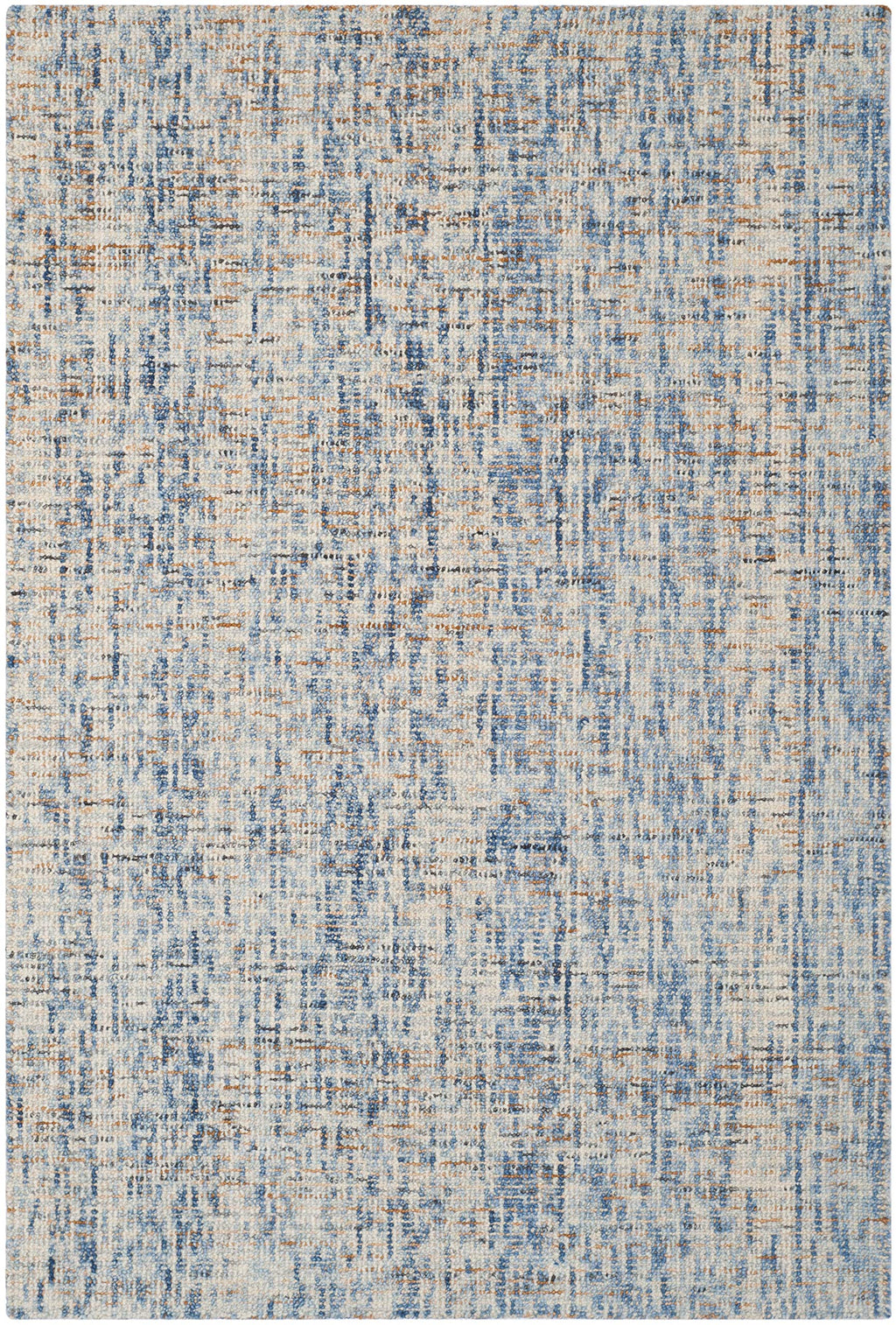 Safavieh Abstract Collection Accent Rug - 3' X 5', Dark Blue & Rust, Handmade Wool, Ideal For High Traffic Areas In Entryway, Li