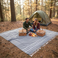 LANE LINEN Beach Blanket - Sand-Free, Extra-Large Picnic Mat, Quick-Dry, Pre-Washed Design (82x82), Beach Essentials for Family 