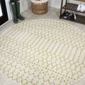 Jonathan Y Smb108M-5R Ourika Moroccan Geometric Textured Weave Indoor Outdoor Area Rug, Coastal,Traditional,Transitional Easy Cl