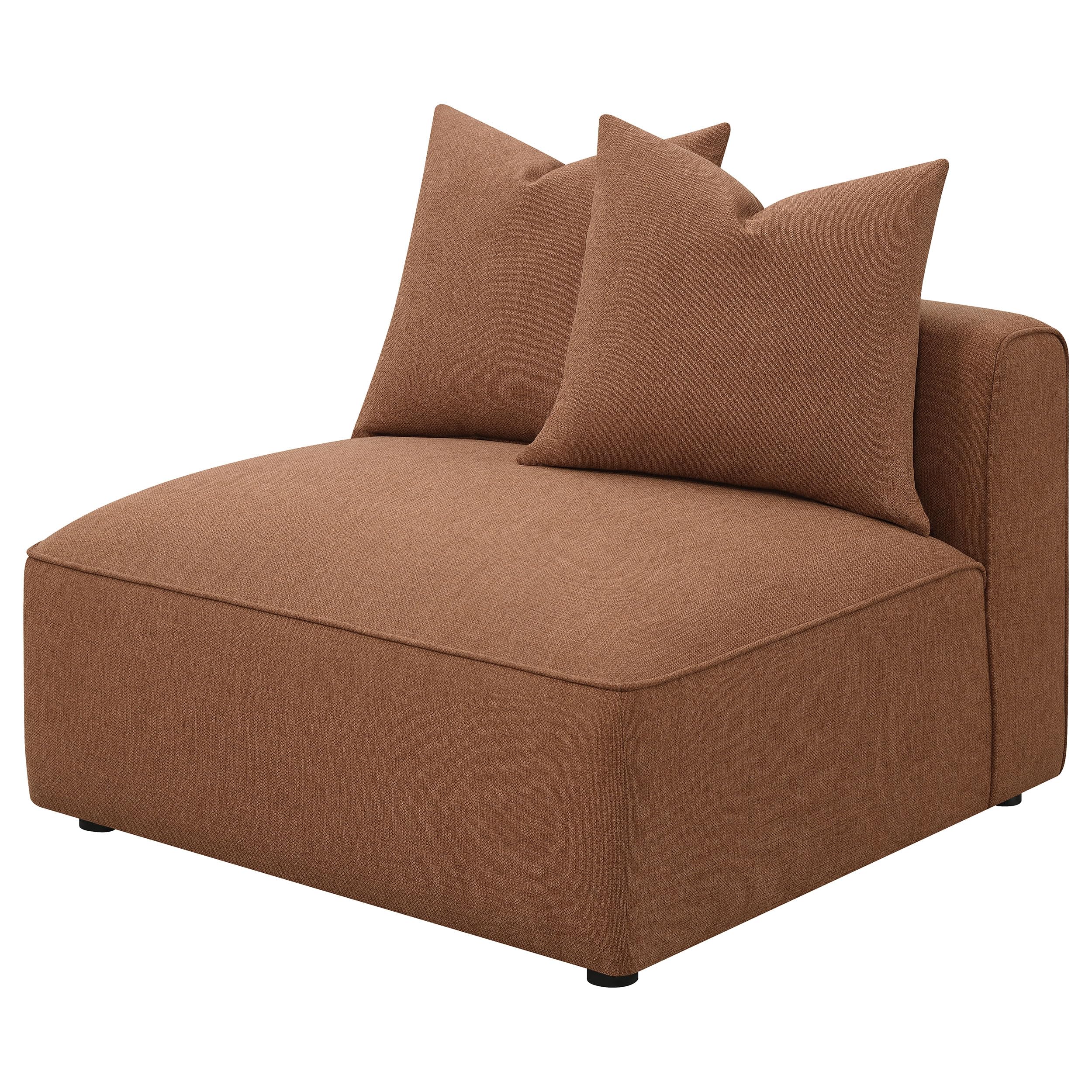 Coaster Home Furnishings Jennifer Upholstered Armless Chair Terracotta