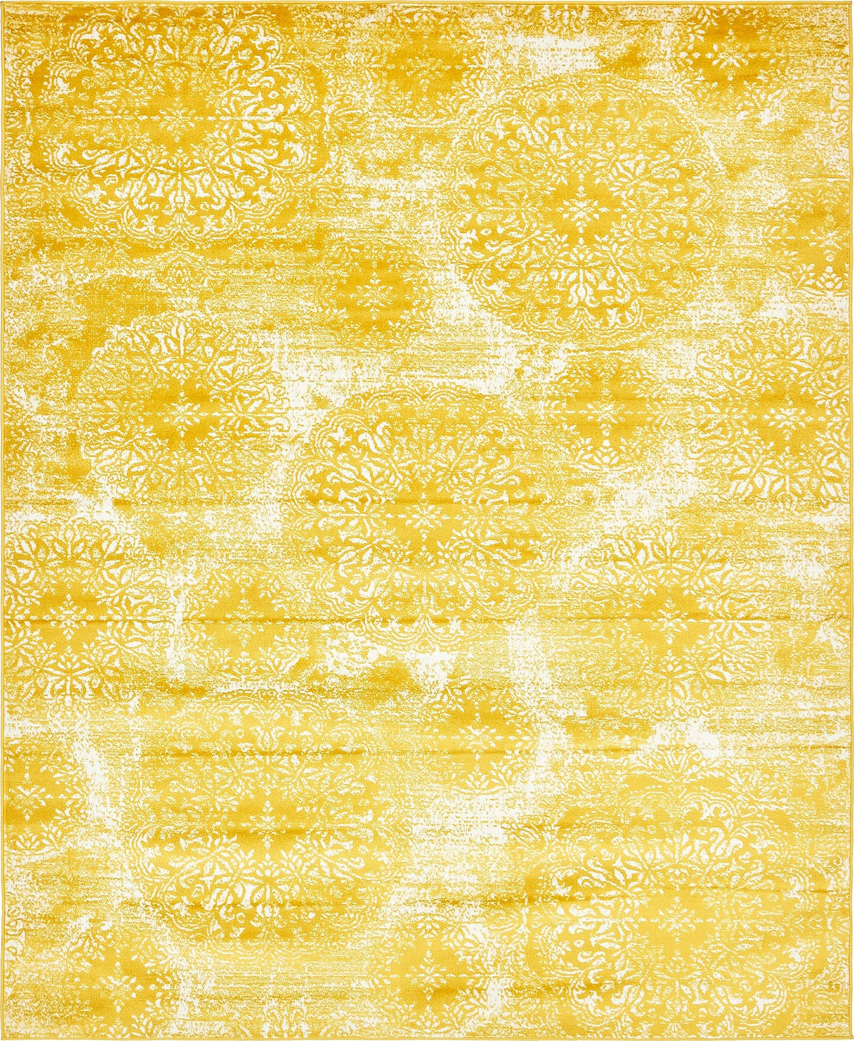 Unique Loom Sofia Collection Area Rug - Grand (8 x 10 Rectangle, Yellow/ Ivory)