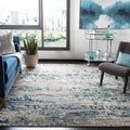 SAFAVIEH Madison Collection 5 Square Grey/Blue MAD460K Modern Abstract Non-Shedding Living Room Bedroom Area Rug