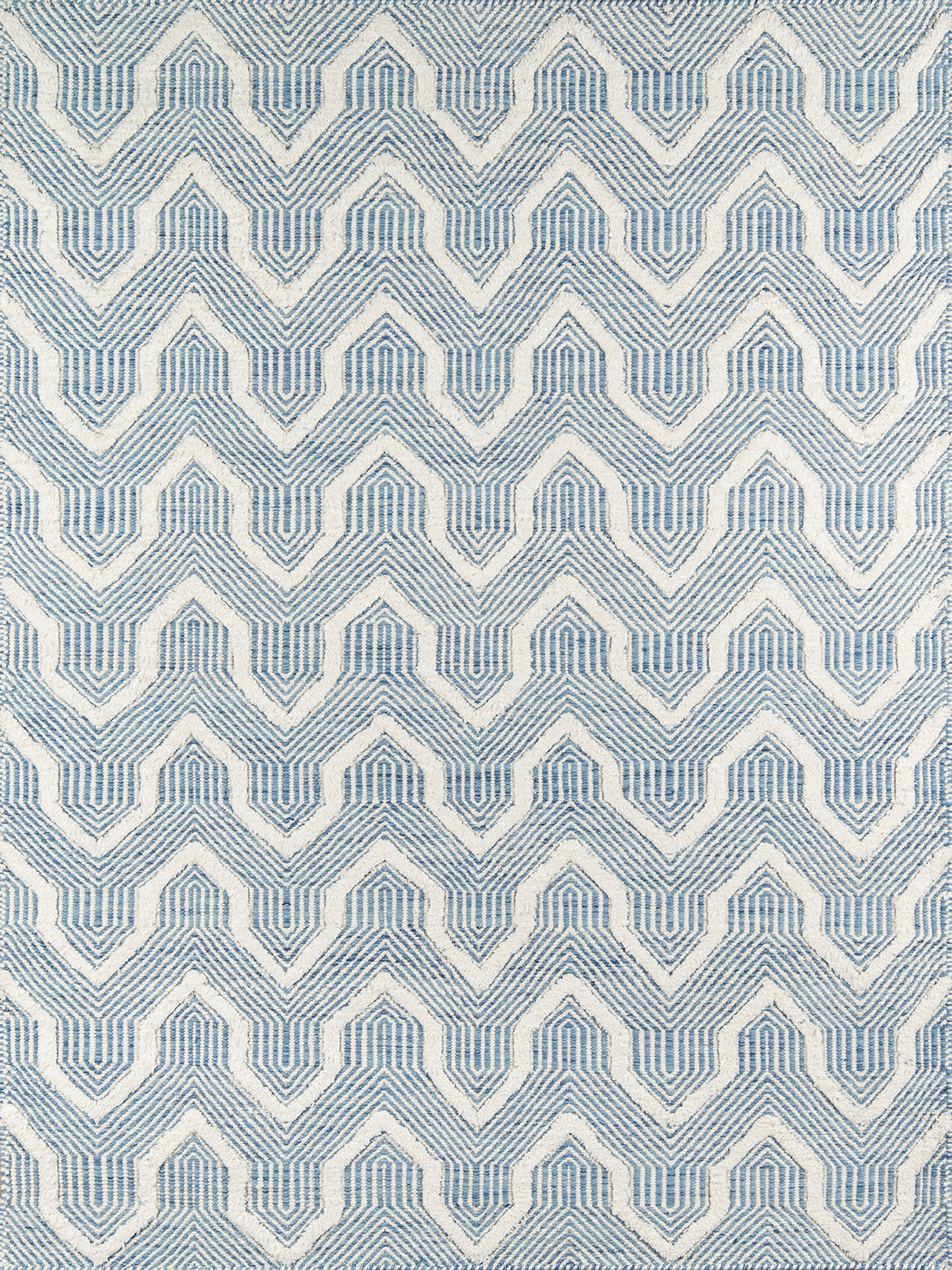 Erin Gates By Momeni Langdon Prince Blue Hand Woven Wool Area Rug 76 Inch  X 96 Inch