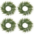 SARO LIFESTYLE Artificial Cypress Wreath - Set of 4, 9.5' x 9.5', Green