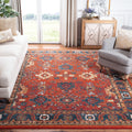 SAFAVIEH Vintage Hamadan Collection Area Rug - 67 x 9, Orange & Blue, Oriental Traditional Persian Design, Non-Shedding & Easy