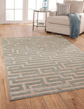 Abacasa Napa Area Rug, 94" W X 130" L X .25" H, Light Blue/Grey