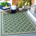 Safavieh Courtyard Collection 6'7' X 9'6' Dark Green/Beige Cy6918 Trellis Indoor/ Outside Waterproof Easy Cleansingpatio Backyard Mudroom Area Mat