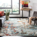 SAFAVIEH Madison Collection 3 Square Grey/Blue MAD471F Modern Abstract Non-Shedding Living Room Bedroom Accent Rug