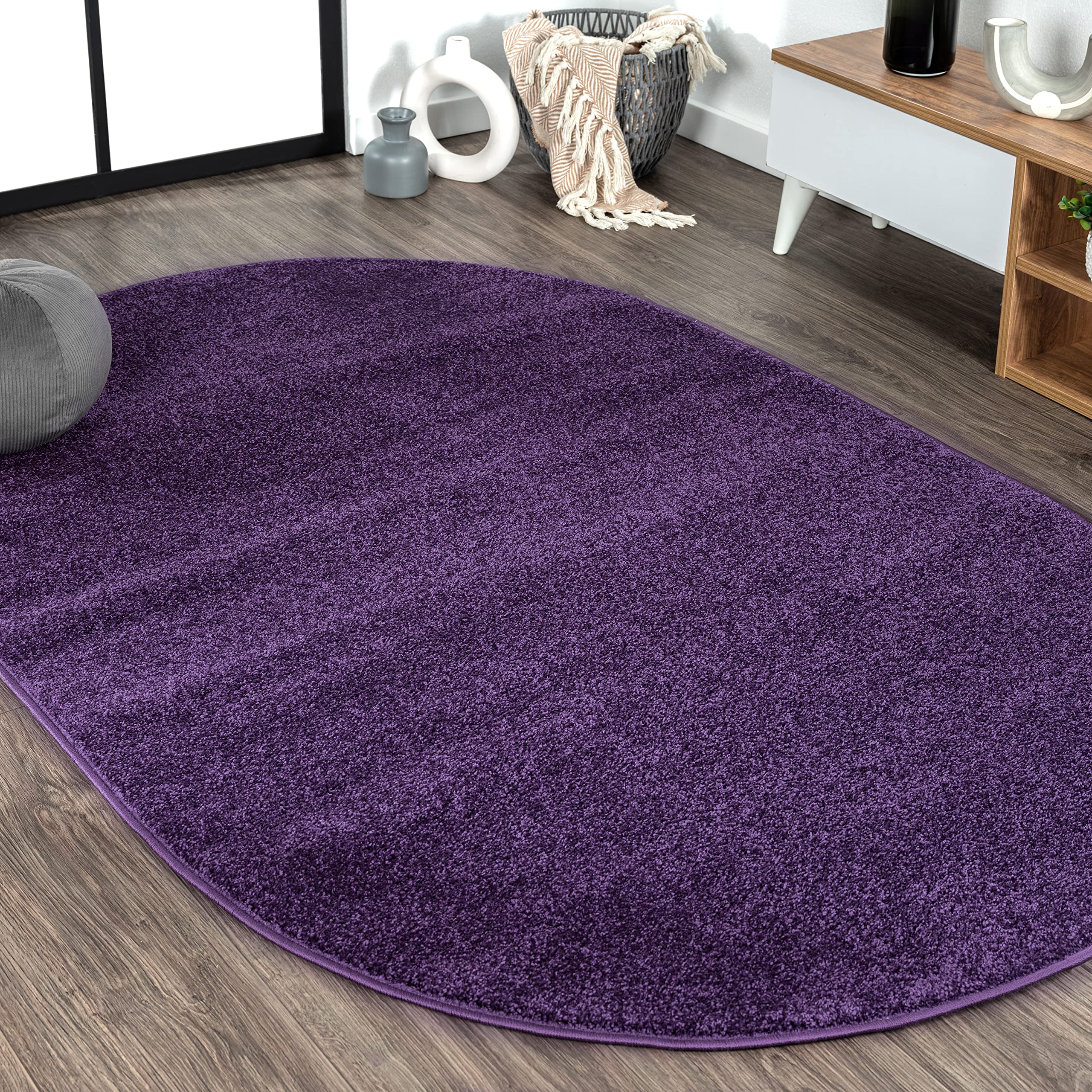 JONATHAN Y SEU100N-6OV Haze Solid Low-Pile Indoor Area Rug, Coastal, Bohemian, Minimalist, Classic, Casual for Bedroom,Kitchen,L