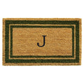 Calloway Mills 153041830J Sage Green Border 18 x 30 Monogram Doormat, (Letter J)