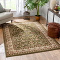 Well Woven Barclay Sarouk Green Traditional Area Rug 53 X 73