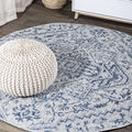 Jonathan Y Smb105B-5R Estrella Bohemian Medallion Textured Weave Indoor Outdoor Area Rug, Coastal,Traditional,Transitional Easy