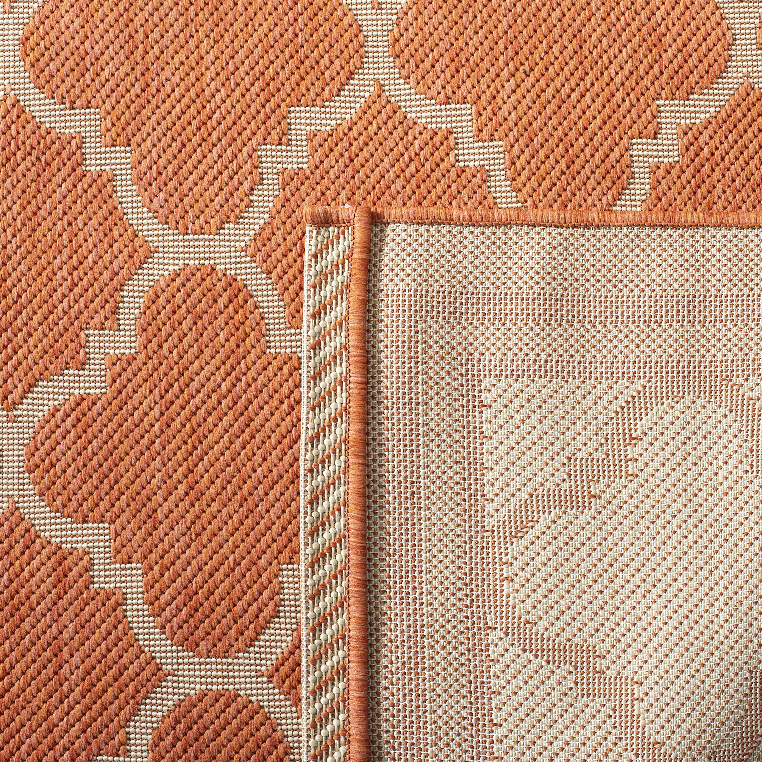 Safavieh Courtyard Collection 2'3' X 12' Terracotta / Bone Cy6918 Trellis Indoor/ Outdoor Waterproof Easy Cleaning Patio Backyard Runner Rug