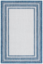 Safavieh Courtyard Collection 8' X 10' Ivory/Navy Cy8475 Indoor/ Outdoor Waterproof Easy Cleaning Patio Backyard Mudroom Area Ru