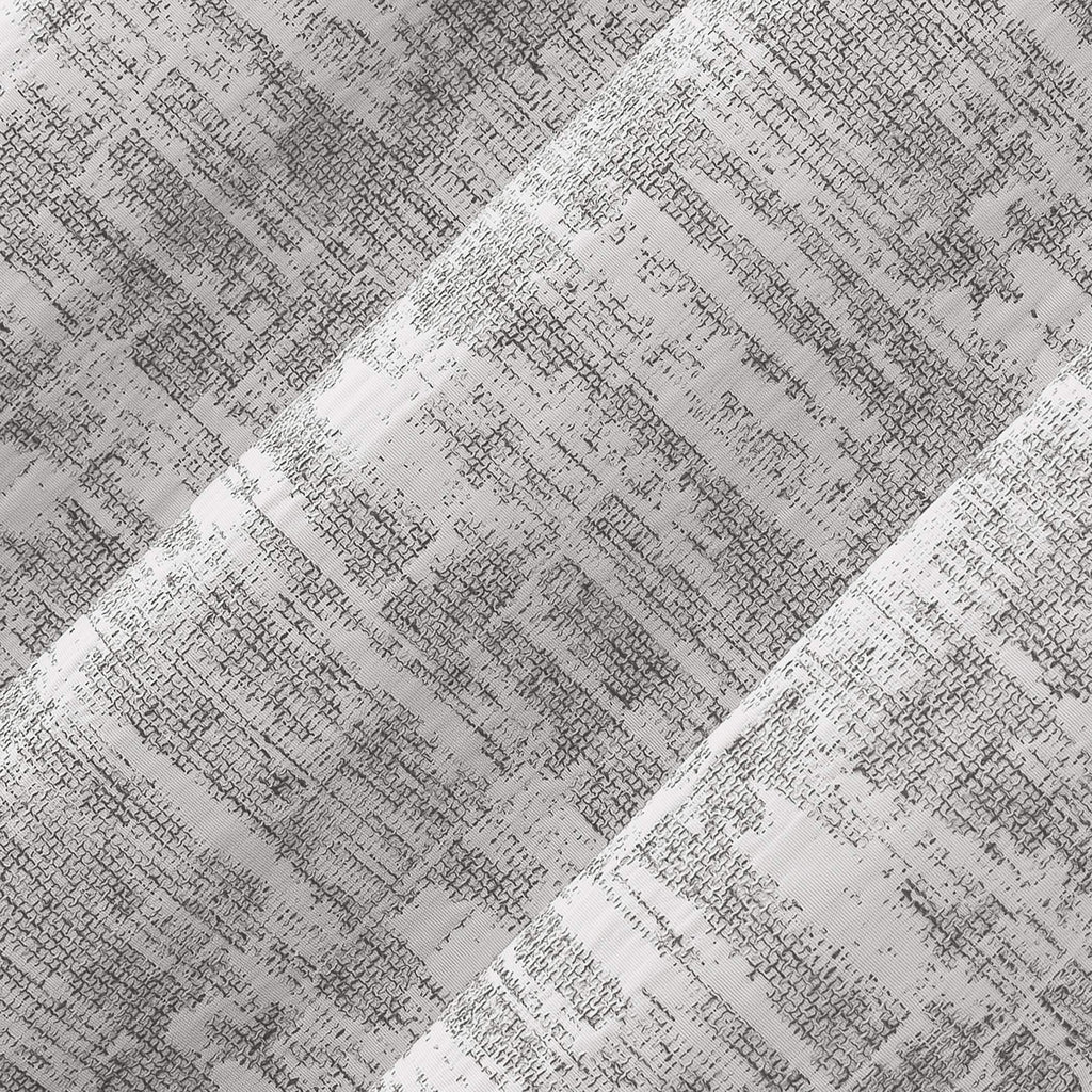 Sun Zero Parrish Distressed Grid Thermal Extreme Total Blackout Grommet Curtain Panel, 40'' X 84'', Grey