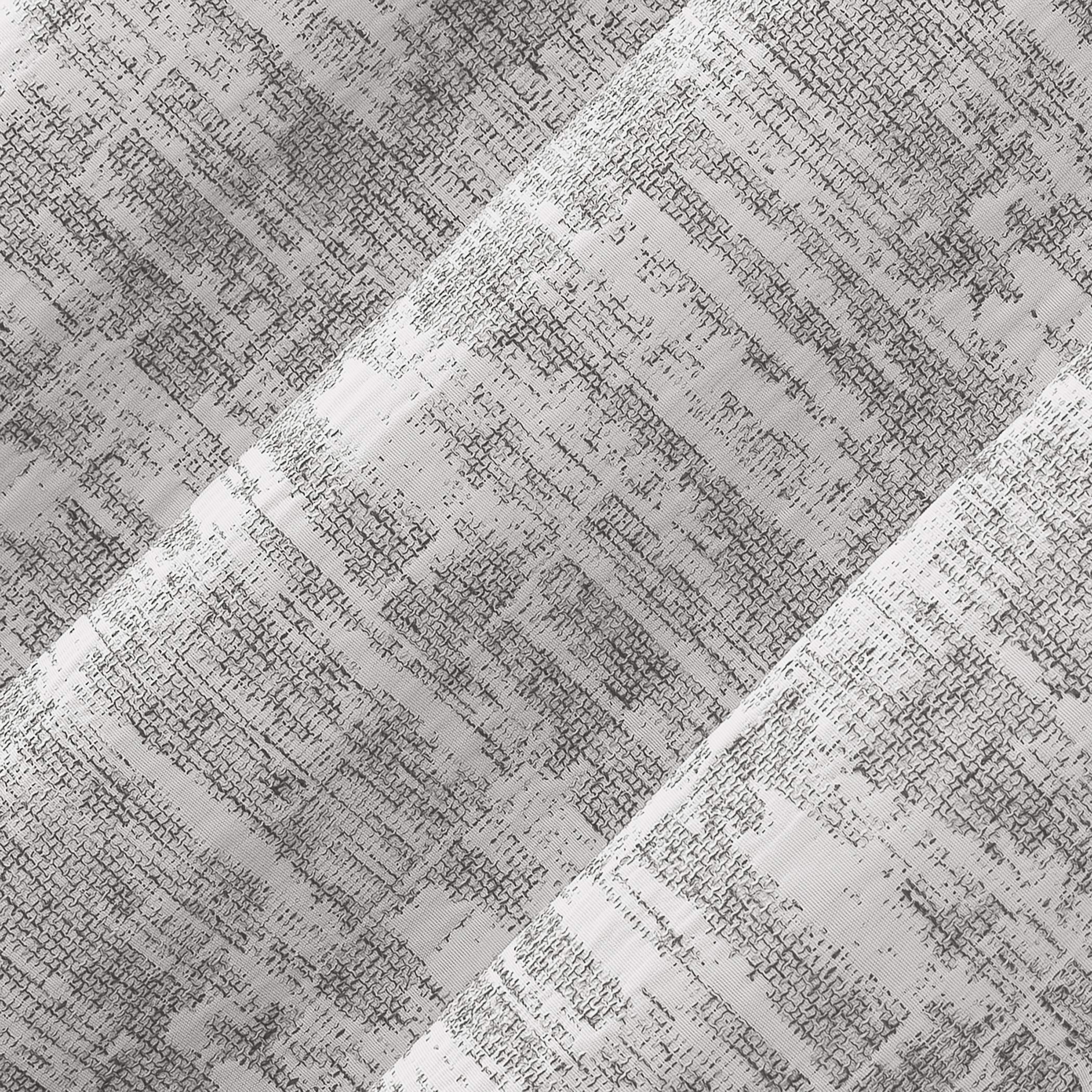 Sun Zero Parrish Distressed Grid Thermal Extreme Total Blackout Grommet Curtain Panel, 40'' X 84'', Grey