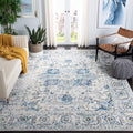 SAFAVIEH Madison Collection 3 Square Turquoise/Ivory MAD603K Oriental Snowflake Medallion Distressed Non-Shedding Living Room B