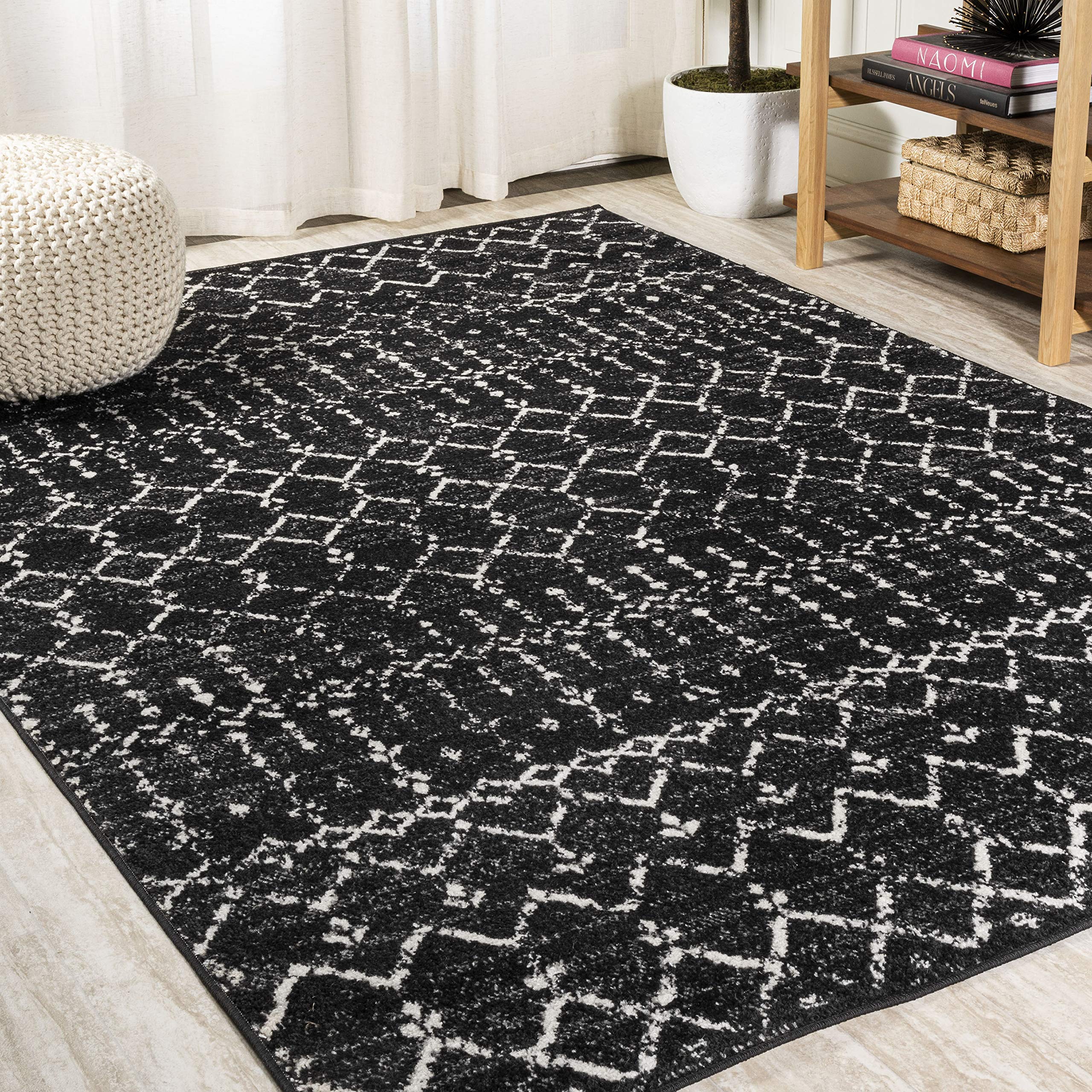 JONATHAN Y MOH101D-4 Moroccan Hype Boho Vintage Diamond Indoor Area-Rug Bohemian Easy-Cleaning Bedroom Kitchen Living Room Non S