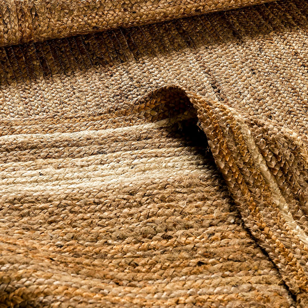 Flash Furniture Prima Natural Fiber Jute Area Rug 8' X 10' - Braided Indoor Jute Rug - Natural Area Rugs