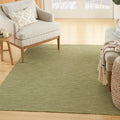 Nourison Positano Indoor/Outdoor Green 6' X 9' Area Rug, Easy Cleaning, Non Shedding, Bed Room, Living Room, Dining Room, Backya