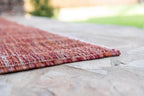 Unique Loom Collection Casual Transitional Solid Heathered Indoor/Outdoor Flatweave Area Rug (5' 3' X 8' Rectangle, Rust Red/Be