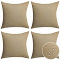 Home Brilliant Outdoor Pillows For Garden Patio Linen Throw Pillow Covers 20X20 Waterproof Euro Shams For Chairs Bedroom, 50X50