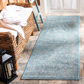 Safavieh Courtyard Collection 2'3' X 18' Aqua/Grey Cy8680 Indoor/ Outside Waterproof Easy Cleansingpatio Backyard Mudroom Runne