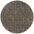 Addison Rugs Eleanor Aer31 Brown 8' X 8' Indoor Outdoor Round Rug, Easy Clean, Machine Washable, Non Shedding, Bedroom, Living Room, Dining Room, Kitchen, Patio Rug