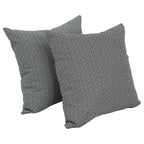 Blazing Needles Square Polyester Jacquard Throw Pillows, 17", Hazeltsb Domino 2 Count