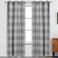 Blackout 365 Aaron Checkered Set Buffalo Plaid Blackout Bedroom-Insulated and Energy Efficient Rod Pocket Window Curtains for Li