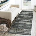 Dalyn Rugs Brisbane Br4 Destressed Striped Midnight 2'3" X 7'6"