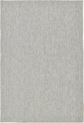 Unique Loom Collection Casual Transitional Solid Heathered Indoor/Outdoor Flatweave Area Rug (6' 1' X 9' Rectangle, Light Gray/