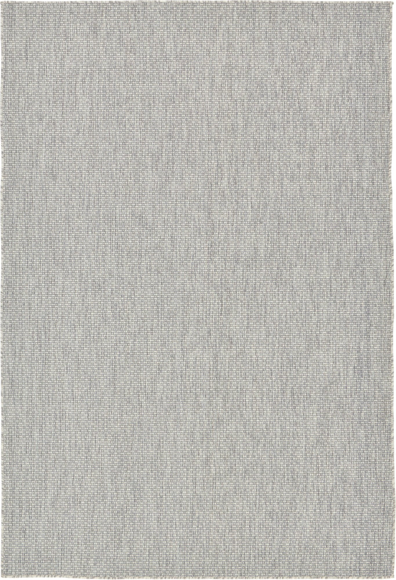 Unique Loom Collection Casual Transitional Solid Heathered Indoor/Outdoor Flatweave Area Rug (6' 1' X 9' Rectangle, Light Gray/