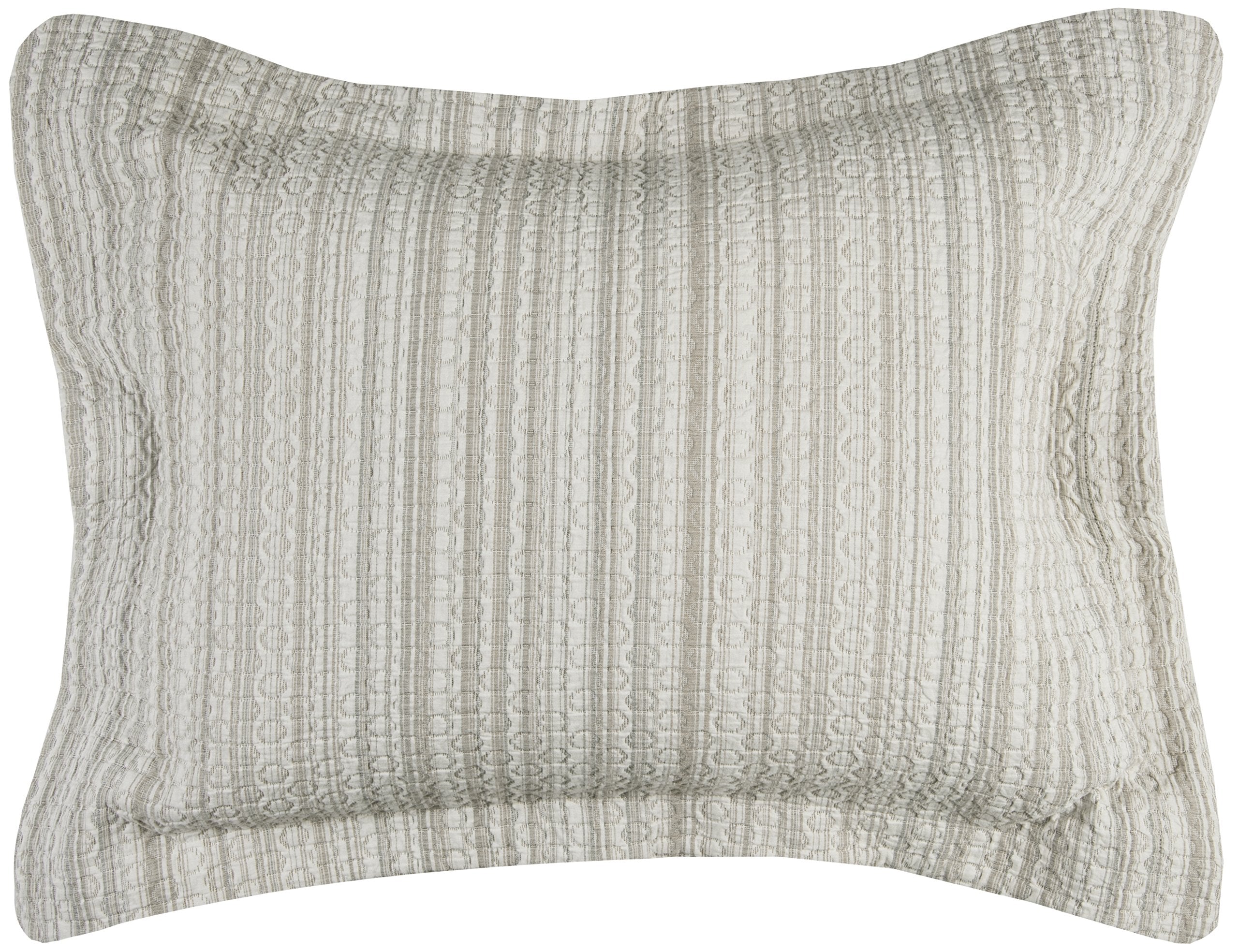 Rizzy Home | BT4011 | 20"x36" Brown/Neutral/Solid Textured King Sham