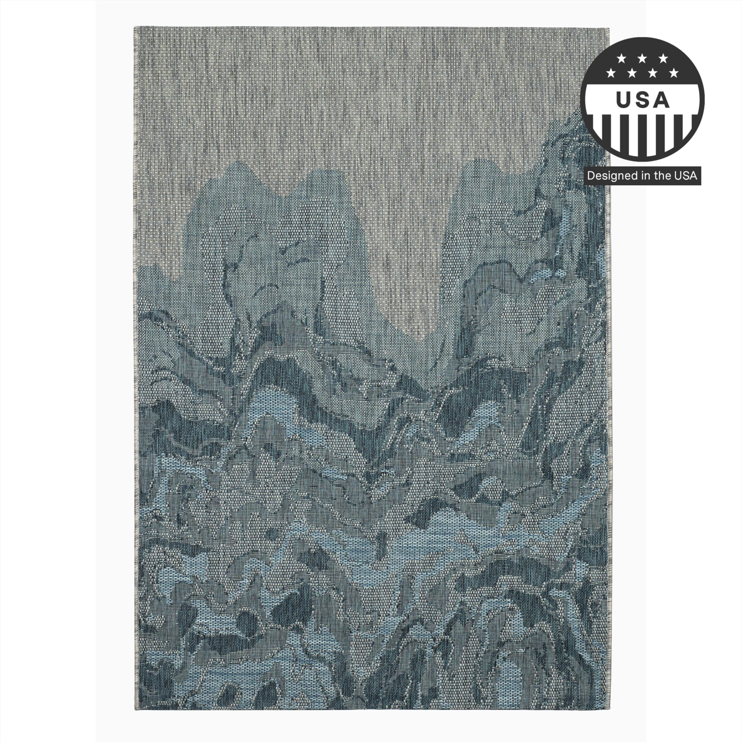 Fh Home Outdoor Rug - Waterproof Easy To Clean Stain Resistant - Patio Indoor Outdoor Porch Deck Balcony Entryway - Modern Abstr