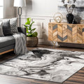 nuLOOM Remona Modern Abstract Area Rug, 4x6, Grey