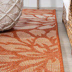 Jonathan Y Smb110E-28 Zinnia Modern Floral Textured Weave Indoor Outdoor Area Rug, Bohemian Coastal Mediterranean Easy Cleaning,