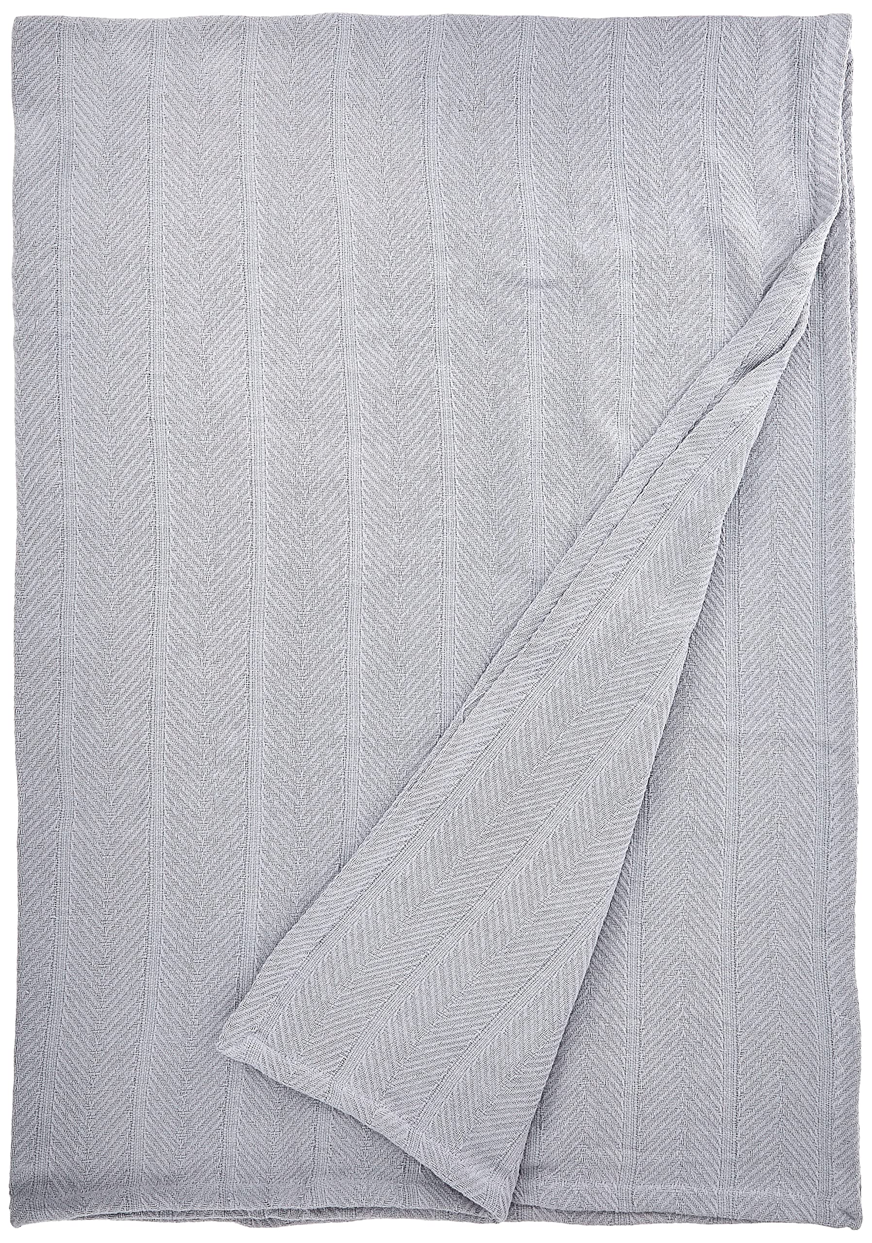 Eddie Bauer - Twin Blanket, Lightweight Cotton Bedding, Home Decor For All Seasons (Herringbone Chrome, Twin)