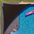 Colourtree 10' X 10' X 14' Brown Sun Shade Sail Right Triangle Canopy Fabric Cloth Screen Taprt10, Water Permeable & Uv Resistan