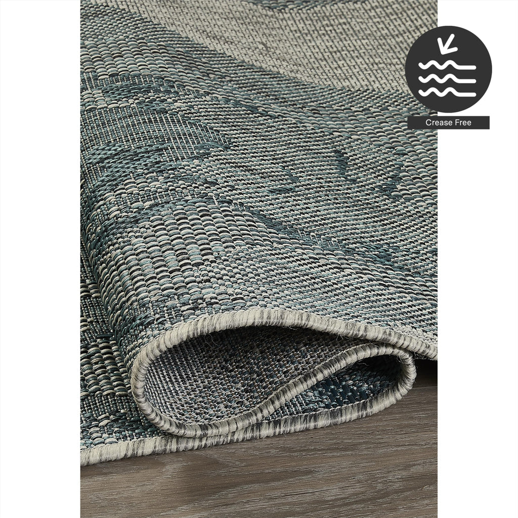 Fh Home Outdoor Rug - Waterproof Easy To Clean Stain Resistant - Patio Indoor Outdoor Porch Deck Balcony Entryway - Modern Abstr