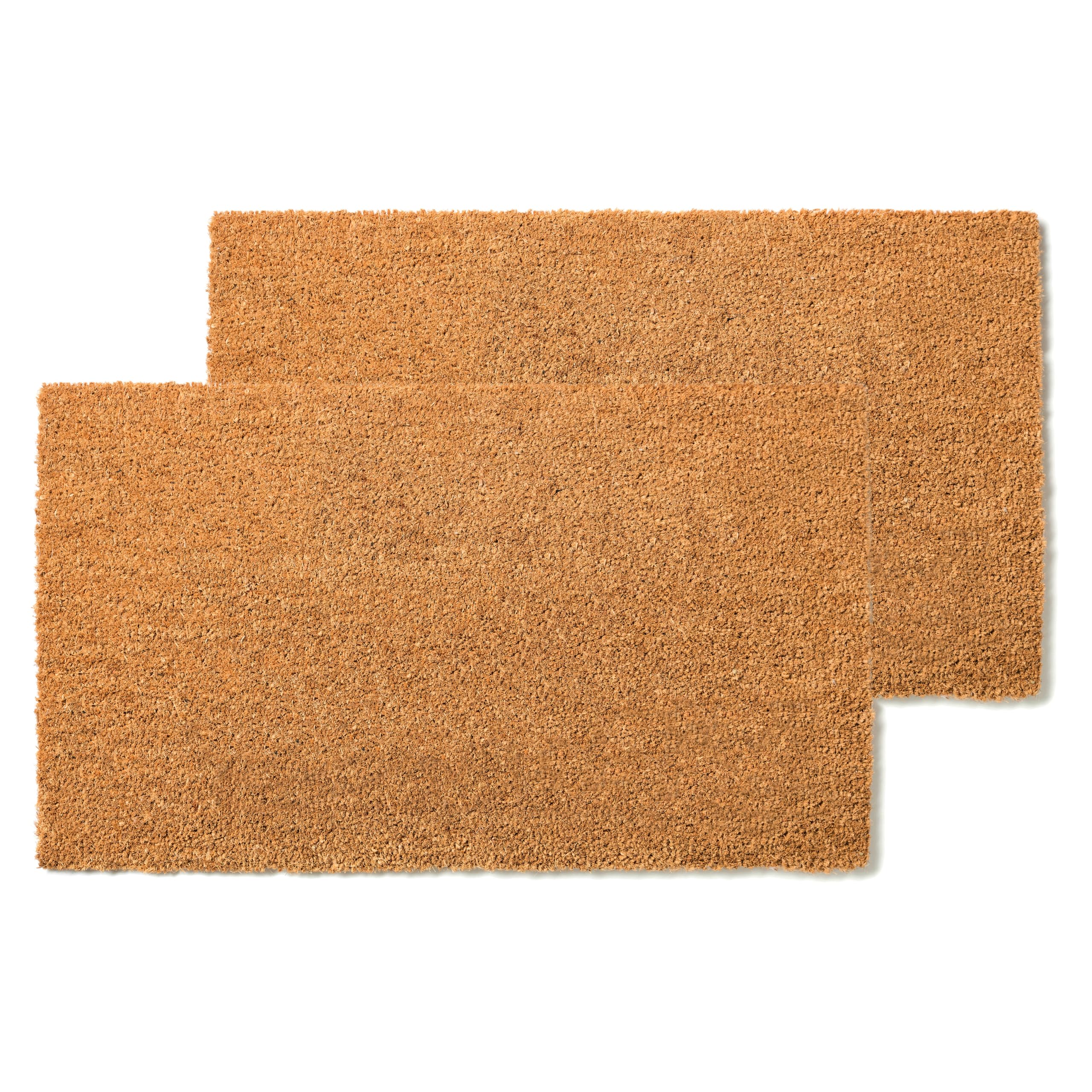 Irongate Coco Coir Door Mat - 2 Pack Non Slip Heavy Duty Back Coir Door Mat - Dirt Trapping Welcome Mat - Easy Clean Durable Ind