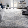 SAFAVIEH Berber Shag Collection Accent Rug - 3'3'' x 5'3'', Grey Blue & Cream, Non-Shedding & Easy Care, 1.2-inch Thick Ideal fo