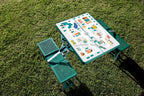 Oniva Play Town Folding Picnic Table, Camping Table, Outdoor Table With Umbrella Hole, (Green)