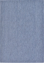 Unique Loom Collection Casual Transitional Solid Heathered Indoor/Outdoor Flatweave Area Rug (8' X 11' 4' Rectangle, Blue/Navy