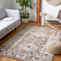 SAFAVIEH Vintage Hamadan Collection Area Rug - 67 x 9, Brown & Ivory, Oriental Traditional Persian Design, Non-Shedding & Easy