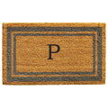 Calloway Mills 153022436P Periwinkle Border 24 x 36 Monogram Doormat, (Letter P)